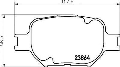 HELLA PAGID 8db355010201 -  Комплект тормозных колодок, дисковый тормоз